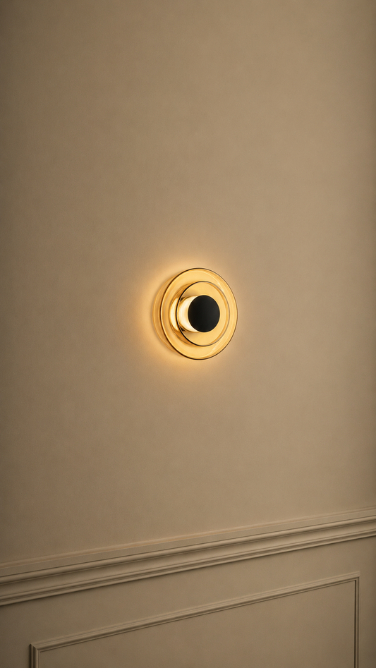 LED-seinavalgusti Aava – meevaigukollane / hele meekuldne