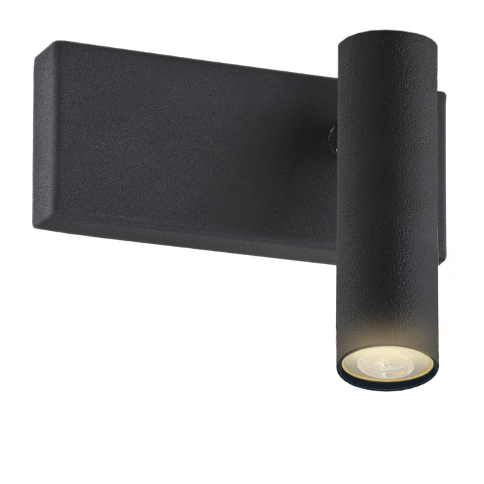 1 valgusallikaga LED-seinavalgusti Valli – must tekstuurne