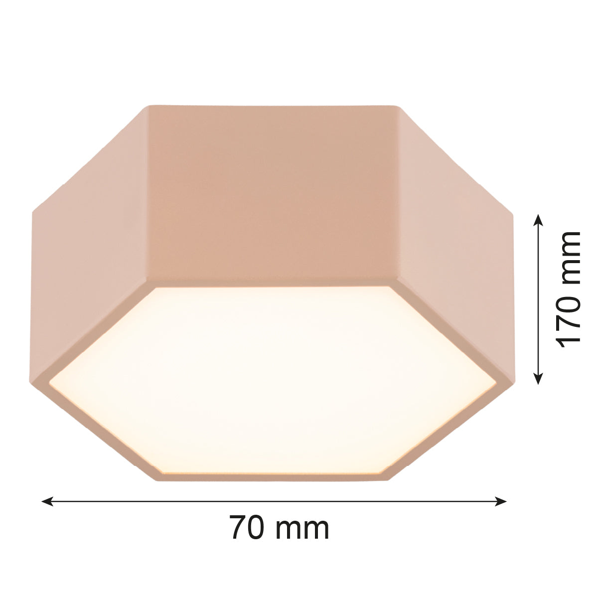 LED-laevalgusti Celia – mahlakas virsikutoon