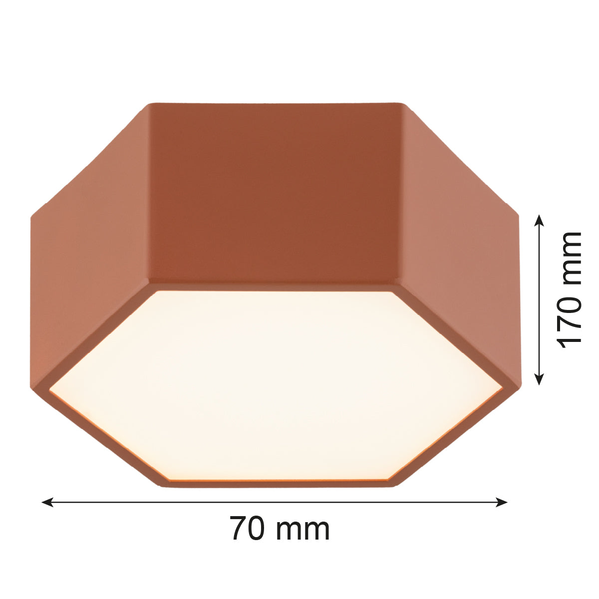 LED-laevalgusti Celia – terrakota