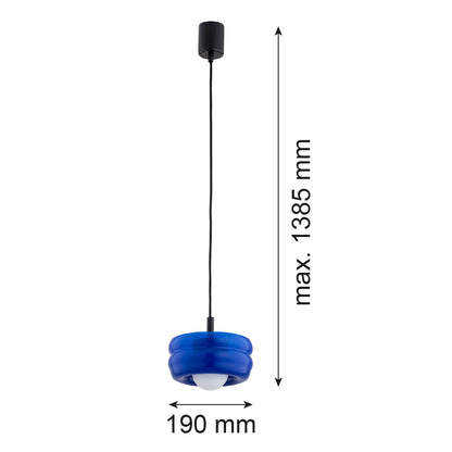 1 valgusallikaga rippvalgusti Bela – cobalt, matt opaal