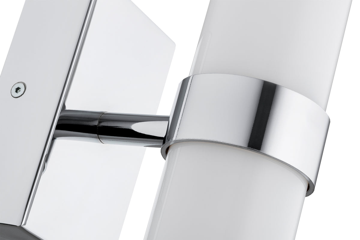 LED-seinavalgusti Arco – läikiv opaal, kroom