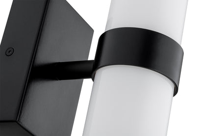 LED-seinavalgusti Arco – läikiv opaal, must