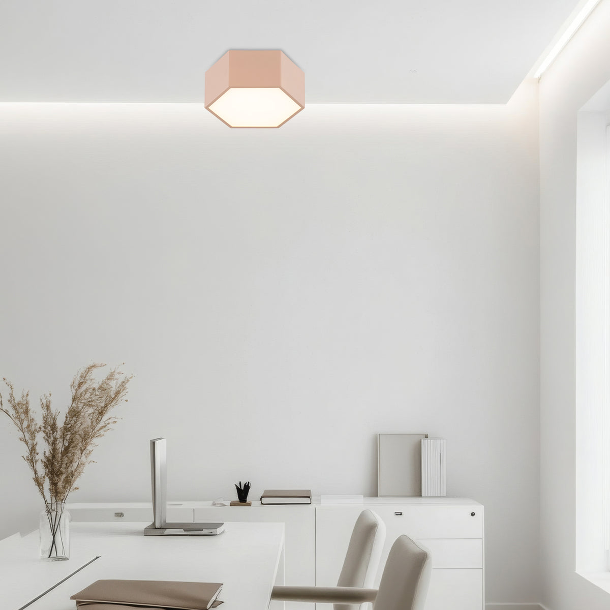 LED-laevalgusti Celia – mahlakas virsikutoon