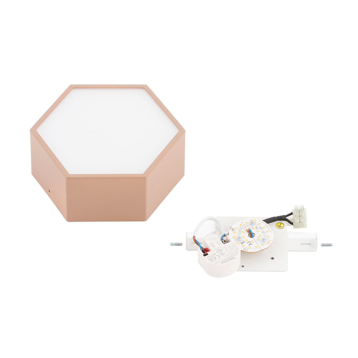 LED-laevalgusti Celia – mahlakas virsikutoon