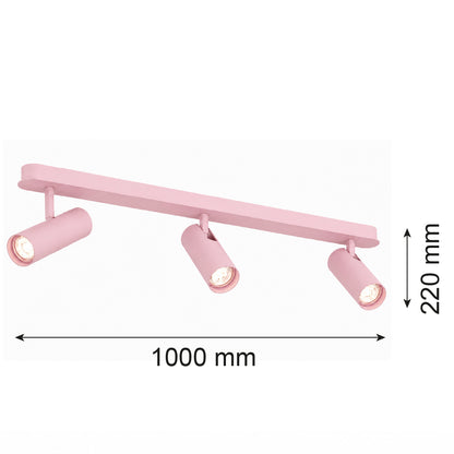 3-osaline reguleeritav kohtvalgusti Amara – pastellroosa, RAL 3015