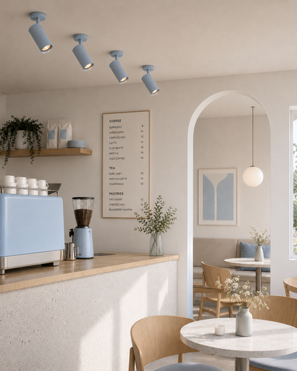 1-osaline reguleeritav süvistatav kohtvalgusti Amara – pastellsinine, RAL 5024