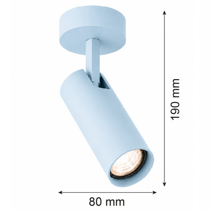 1-osaline reguleeritav pinnapealne kohtvalgusti Amara – pastellsinine, RAL 5024