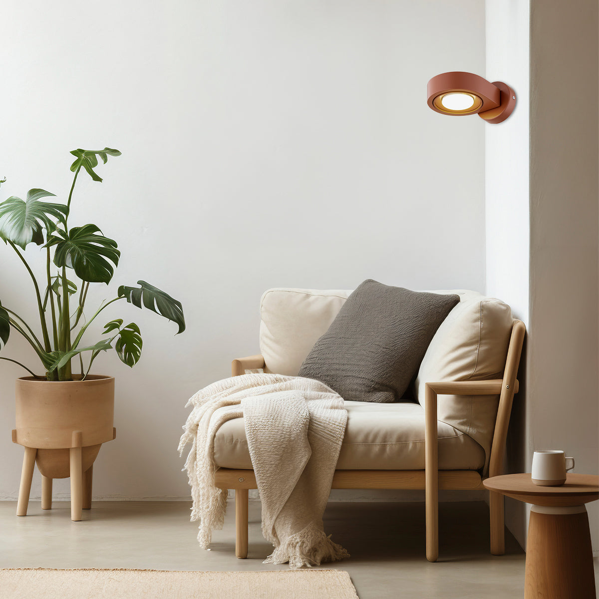 1 valgusallikaga seinavalgusti Aura – terrakota