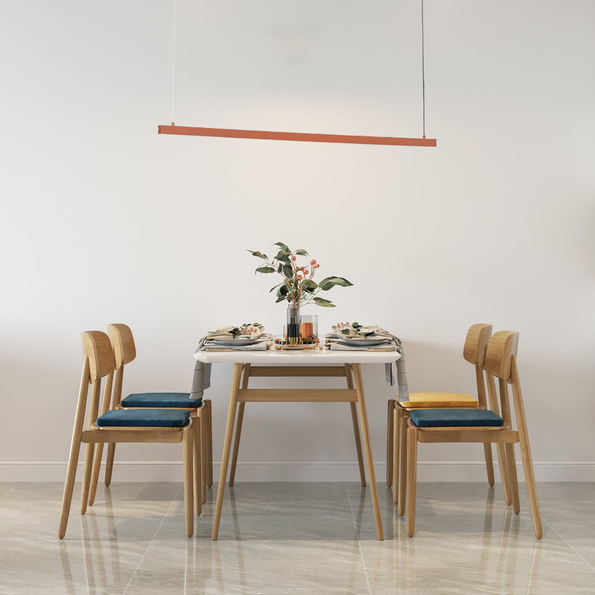 Üheosaline LED rippvalgusti, üles-alla valgusega Cielo – terrakota