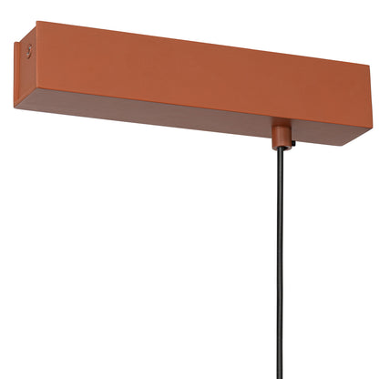 Üheosaline LED rippvalgusti, üles-alla valgusega Cielo – terrakota
