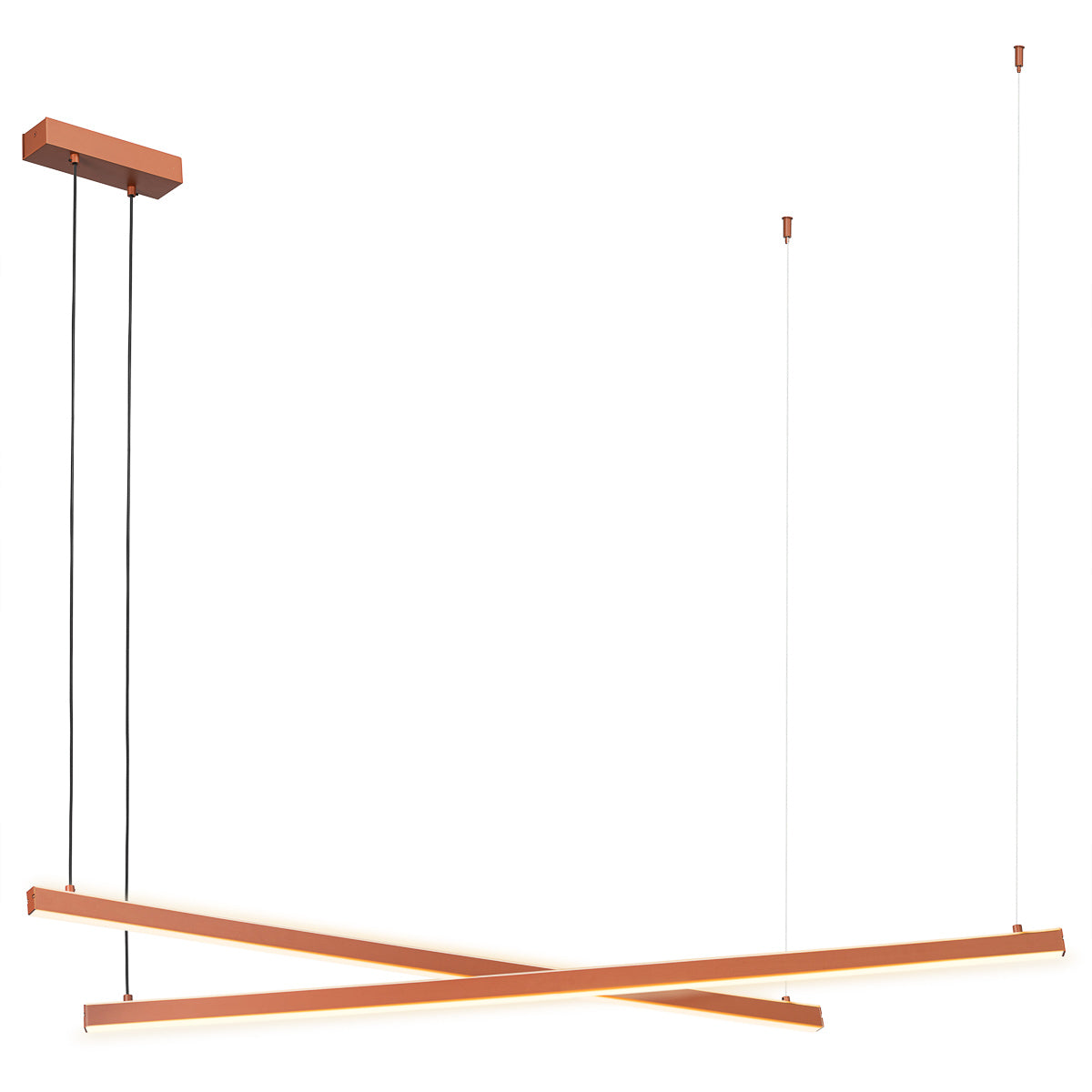 Kaheosaline reguleeritav LED rippvalgusti, üles-alla valgusega Cielo – terrakota