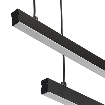 Kaheosaline reguleeritav LED rippvalgusti, üles-alla valgusega Cielo – must