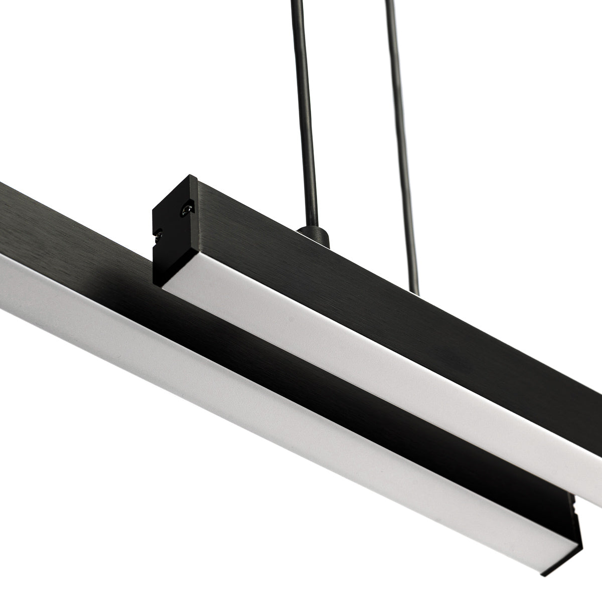 Kaheosaline reguleeritav LED rippvalgusti, üles-alla valgusega Cielo – must