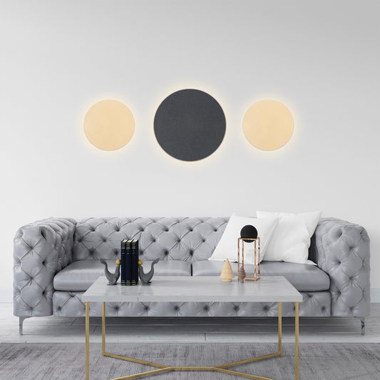 Seinavalgusti 1 valgusallikaga S LED Olea – must tekstuurne