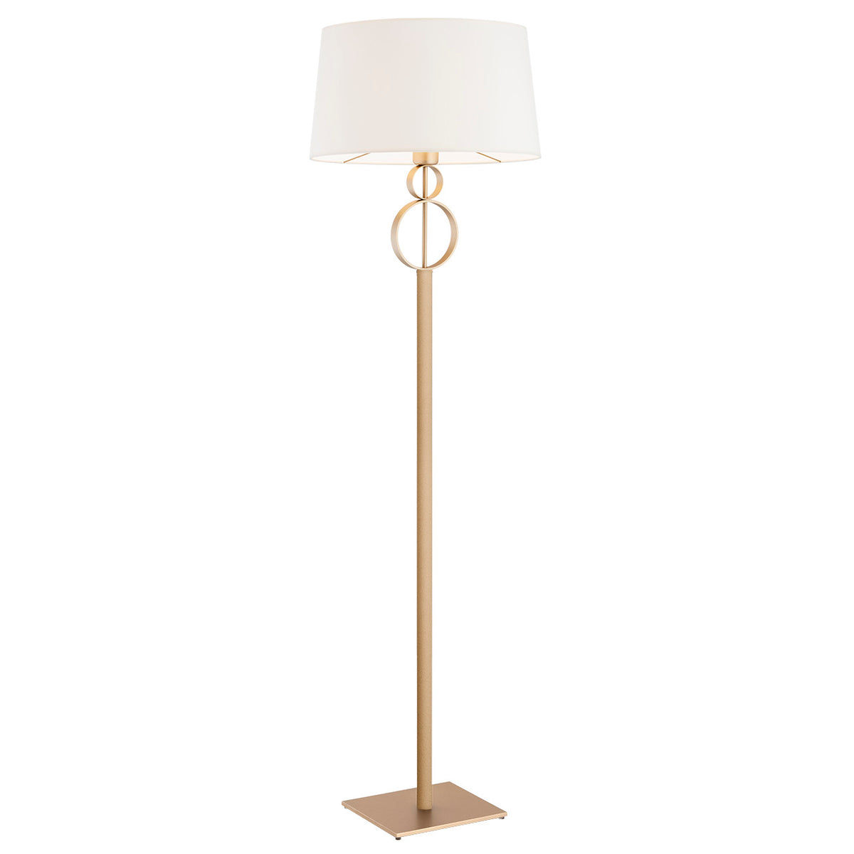 1 valgusallikaga põrandavalgusti Rhea – kreem, kuldne