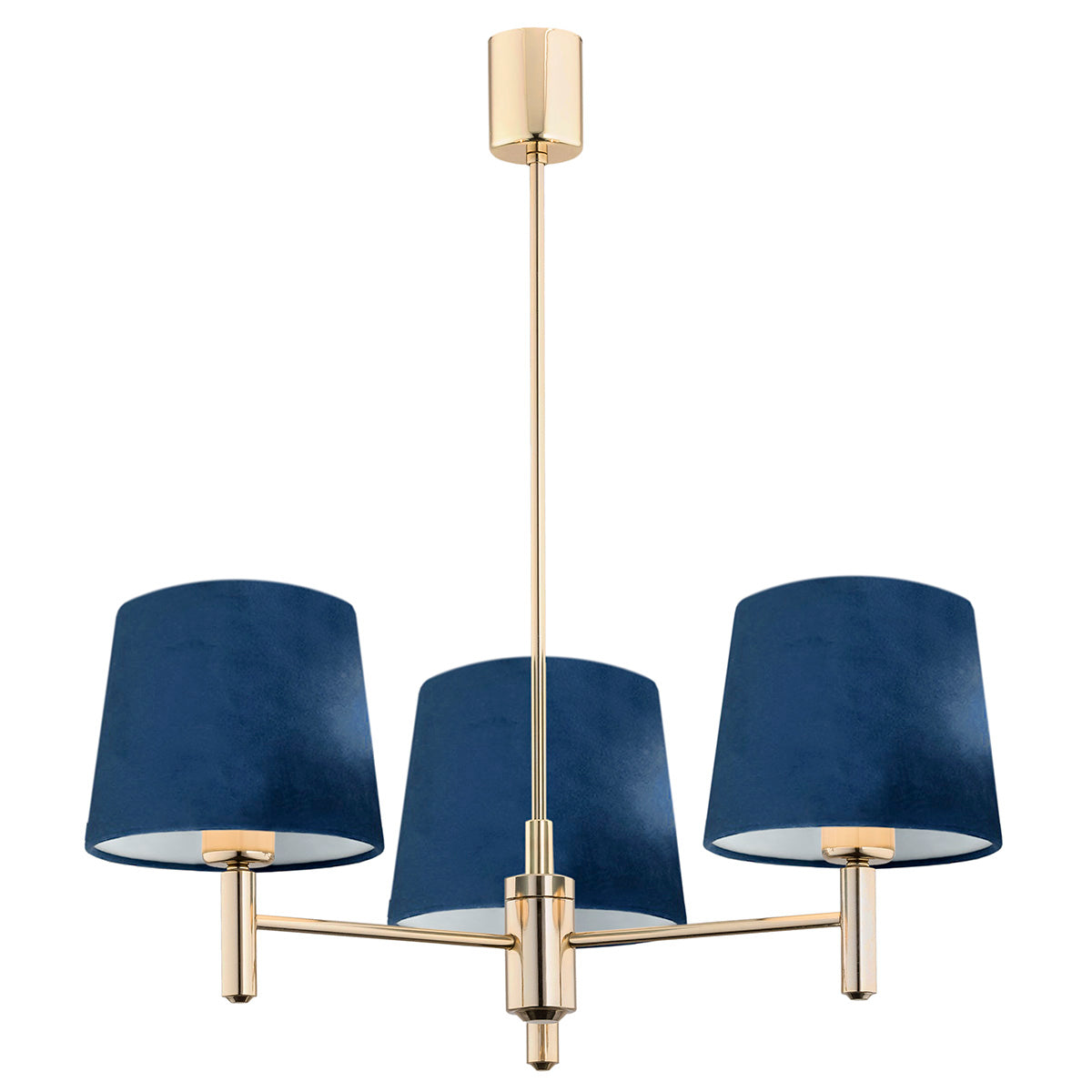 3 valgusallikaga rippvalgusti Sade – tumesinine, tume messing