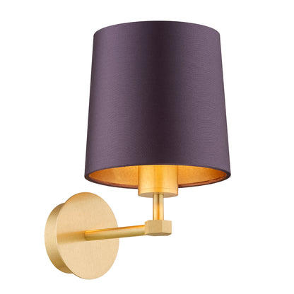 1 valgusallikaga seinavalgusti Saima – ploomililla (kuldse keskosaga), harjatud messing