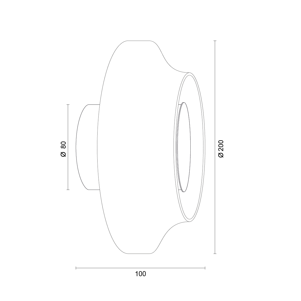 LED-seinavalgusti Aava – meevaigukollane / hele meekuldne
