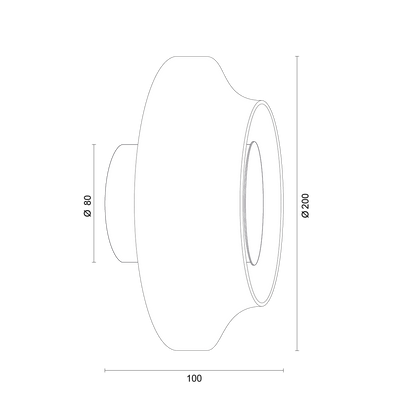 LED-seinavalgusti Aava – meevaigukollane / hele meekuldne
