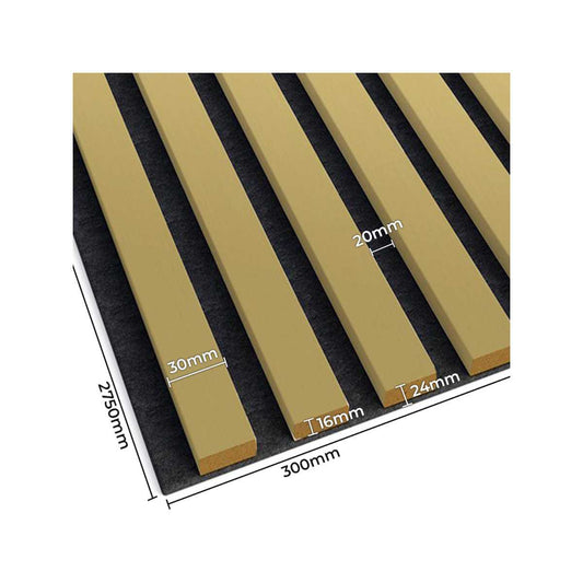Akustiline ribipaneel Golden Gloss